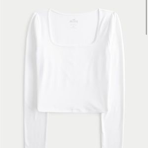 NWT Hollister Long sleeve square neck crop top